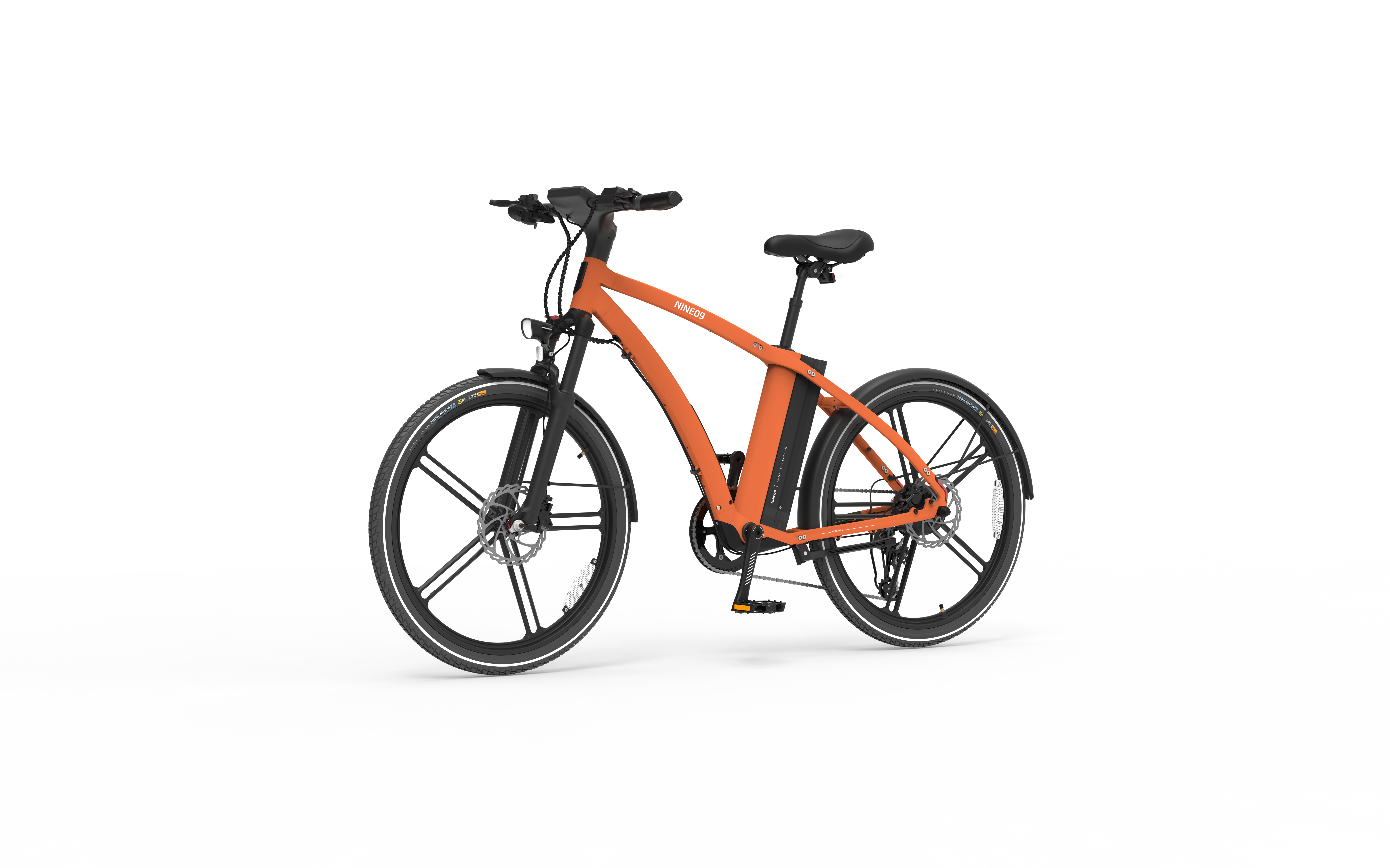 NINE09 CX01 step-over elcykel set fra siden
