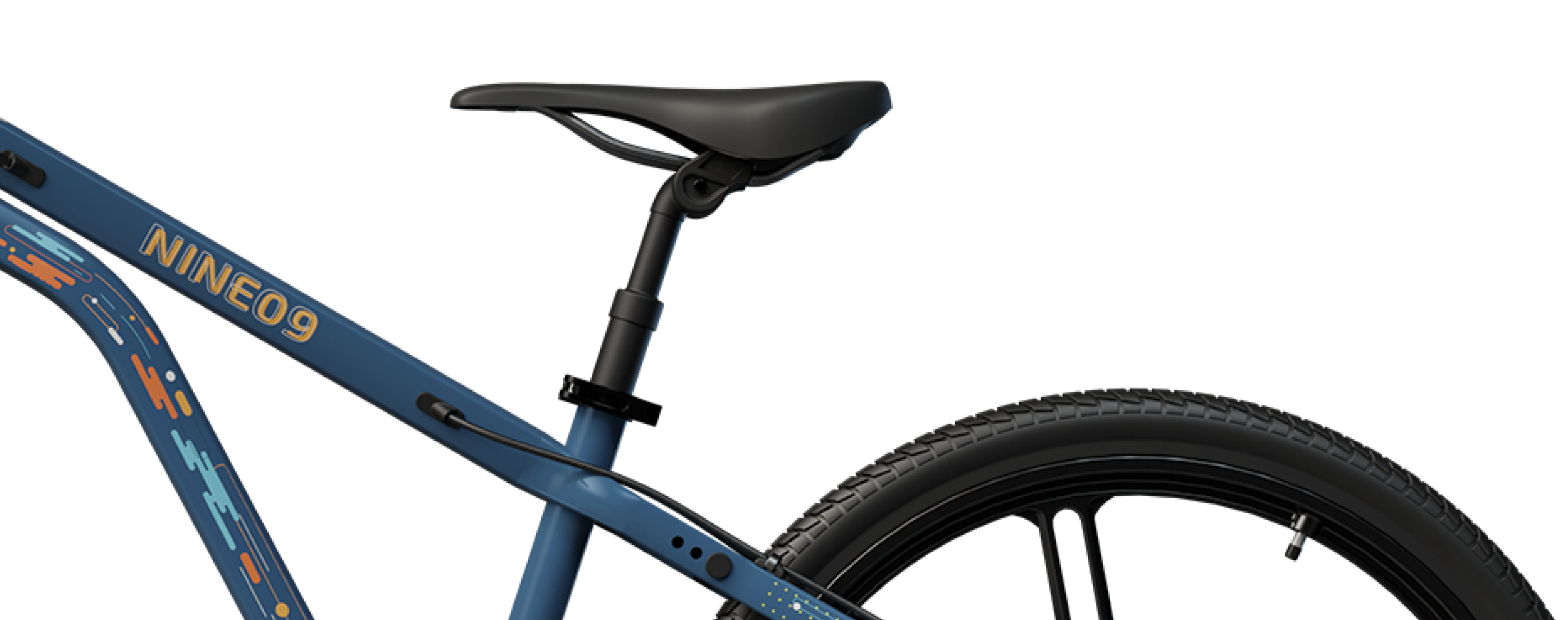 Close-up of the kiko's adjustable seat and frame